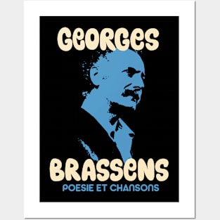 Georges Brassens Tribute Design - Poesie et Chansons Posters and Art